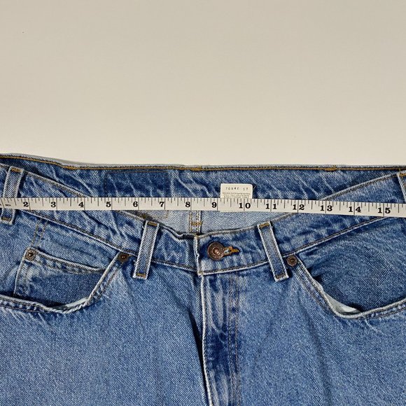 1995 Levi's orange tab light wash Husky cropped jeans mens size 33x25 - Picture 6 of 8